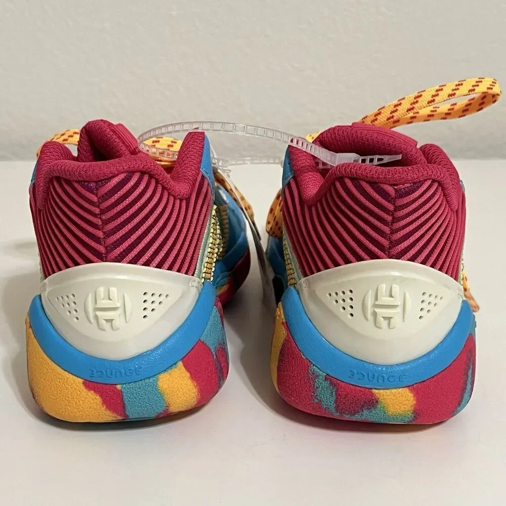 Adidas Harden Stepback C Basketball Shoes FX7227 Cyan Solar Gold Toddler Size 12